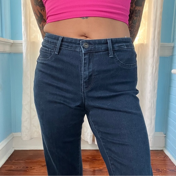 gloria vanderbilt dark wash sadie capri pants size 8 - Picture 7 of 7